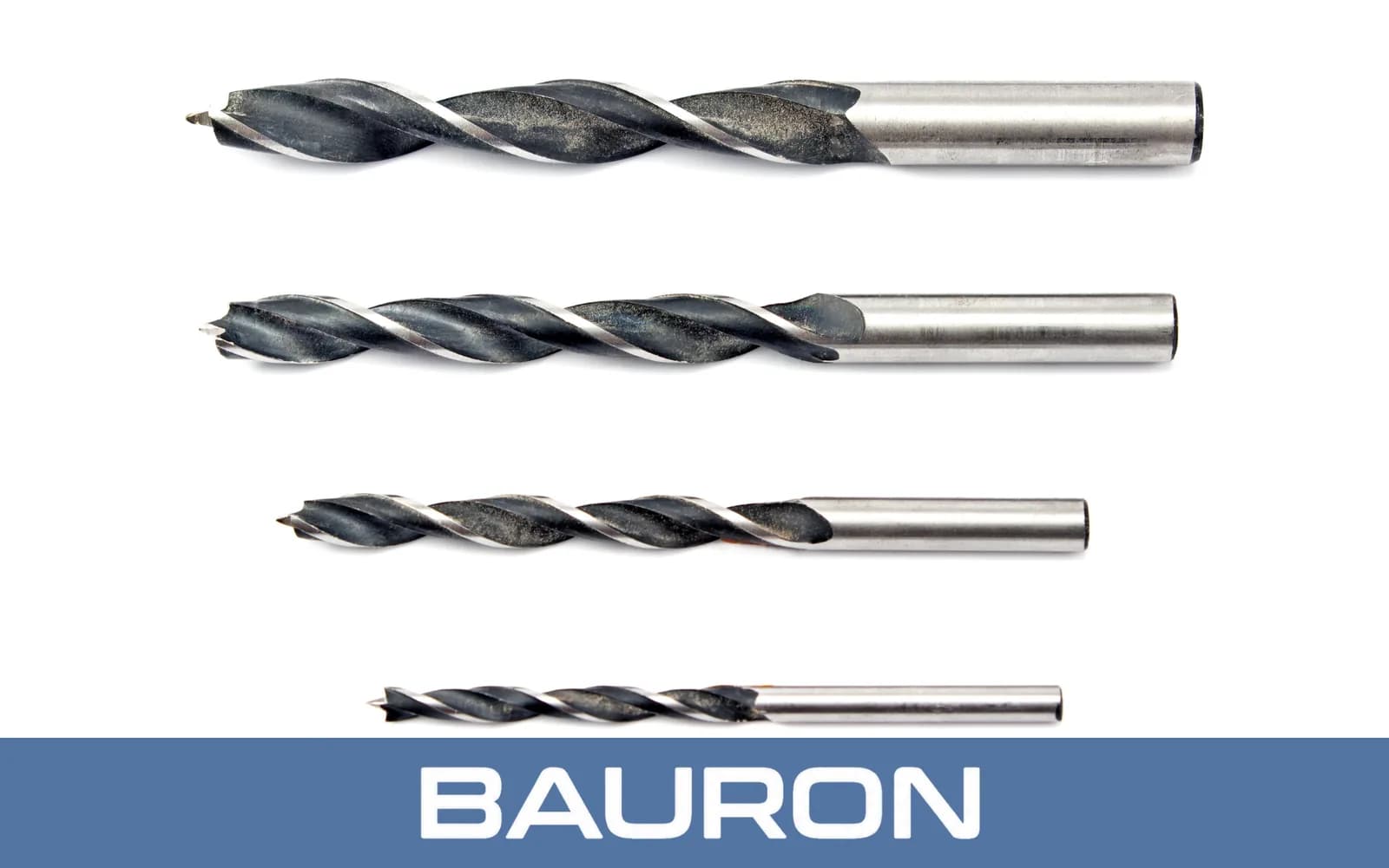 Quattro punte per legno a centrino in misure graduate