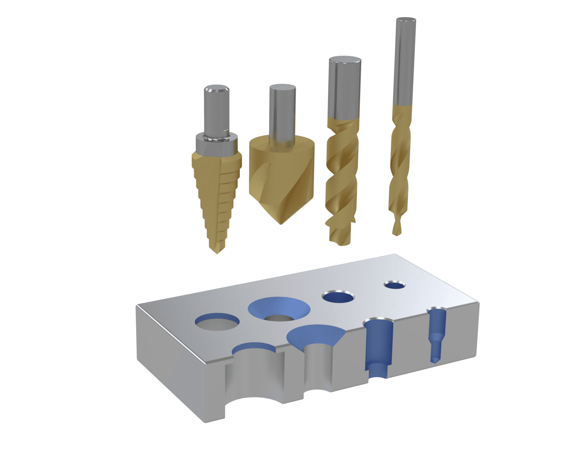 Hole-finishing drill bits